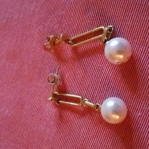 Pearl Gold Plated Earrings